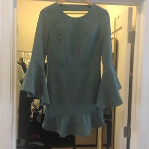 Bardot Flute Dress GREEN